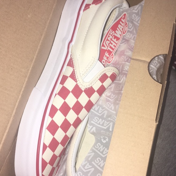 Vans Shoes - Red checkered vans